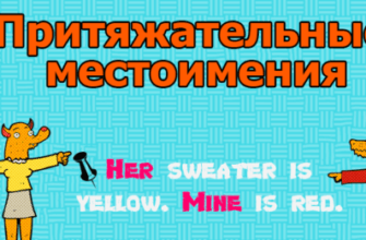 Притяжательные местоимения в английском зыке